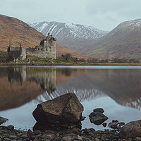 Buy canvas prints of Kilchurn Castle Relfections by Chris Wright