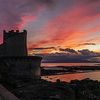 Buy canvas prints of Sunset Over Looking Arran by Chris Wright
