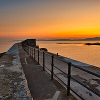 Buy canvas prints of Saltcoats Harbour Sunset by Chris Wright