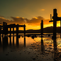 Buy canvas prints of Sunset at the old pier by Ciaran Craig