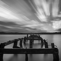 Buy canvas prints of Long exposure of Lough Swilly and Fahan Pier  by Ciaran Craig