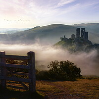 Buy canvas prints of Gateway to Corfe Castle by David Neighbour