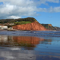 Buy canvas prints of Sidmouth Reflections by David Neighbour
