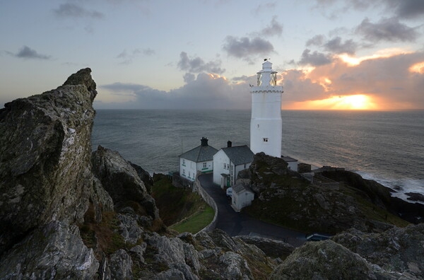 Start Point Sunrise Picture Board by David Neighbour