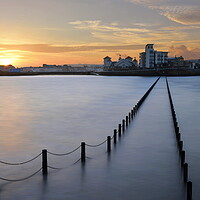 Buy canvas prints of Sunrise at Weston-super-Mare by David Neighbour