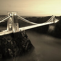 Buy canvas prints of Clifton Twilight - Sepia Conversion by David Neighbour