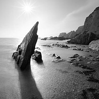 Buy canvas prints of Ayrmer's Sundial Black and White by David Neighbour