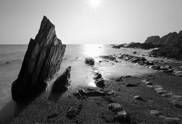 Ayrmer Cove Black and White Picture Board by David Neighbour