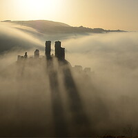 Buy canvas prints of Corfe Shadows by David Neighbour