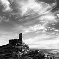 Buy canvas prints of Brentor Black and White by David Neighbour