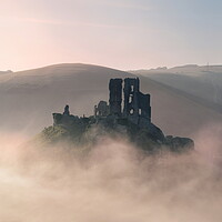 Buy canvas prints of Corfe Inferno by David Neighbour
