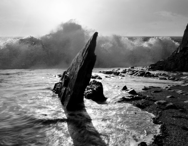 Ayrmer Wave Black and White Picture Board by David Neighbour