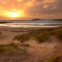 Buy canvas prints of Bantham Sunset by David Neighbour