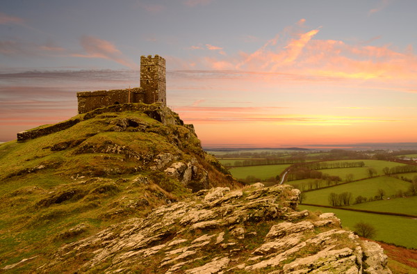 Brentor Church Sunrise Picture Board by David Neighbour