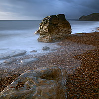 Buy canvas prints of Eype Beach, Dorset by David Neighbour