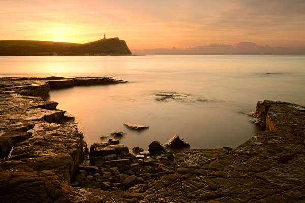 Calm Waters at Kimmeridge Bay Picture Board by David Neighbour