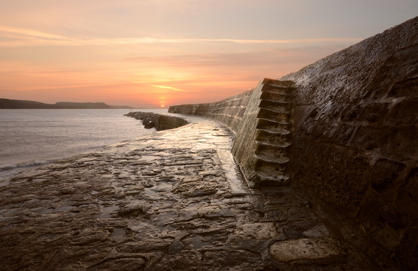 Sunrise at The Cobb Picture Board by David Neighbour