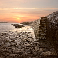 Buy canvas prints of Sunrise at The Cobb by David Neighbour