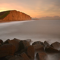 Buy canvas prints of West Bay Sunrise by David Neighbour
