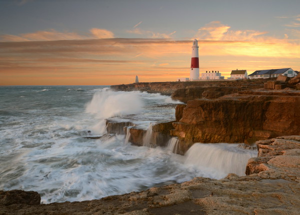 Sunset at Portland Bill Picture Board by David Neighbour