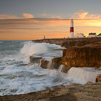 Buy canvas prints of Sunset at Portland Bill by David Neighbour