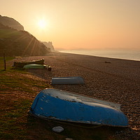 Buy canvas prints of Branscombe Boats by David Neighbour