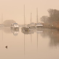 Buy canvas prints of Wareham Quay Mist by David Neighbour