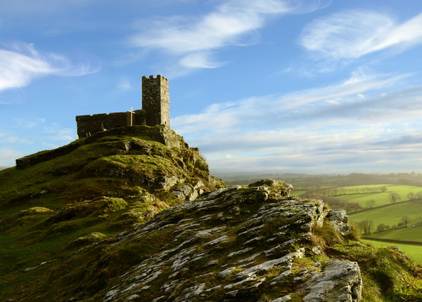Brentor Blue Sky Picture Board by David Neighbour