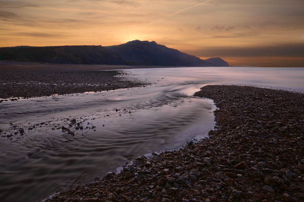 Charmouth Sunrise Picture Board by David Neighbour