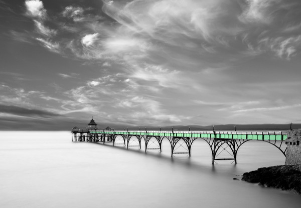 Clevedon Pier Popped Picture Board by David Neighbour