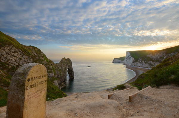 Durdle Door Directions Picture Board by David Neighbour