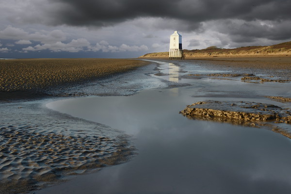 Burnham's Low Lighthouse Picture Board by David Neighbour
