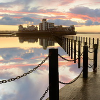 Buy canvas prints of Weston Reflections by David Neighbour