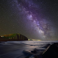 Buy canvas prints of West Bay Milky Way by David Neighbour