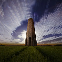 Buy canvas prints of Daymark in a Moonlit Sky by David Neighbour