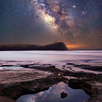 Buy canvas prints of Reflections of Kimmeridge by David Neighbour