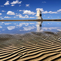 Buy canvas prints of The Sunny Lighthouse by David Neighbour