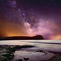 Buy canvas prints of Kimmeridge Bay and The Galaxy by David Neighbour