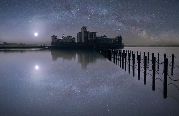 Knightstone Reflections of the Night Sky Picture Board by David Neighbour