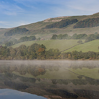 Buy canvas prints of Semerwater in the mist. by wayne hutchinson