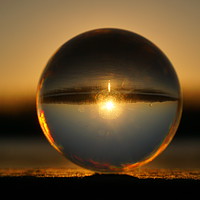 Buy canvas prints of                          Sunset in a Glass Ball    by Matthew Balls