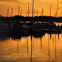 Buy canvas prints of Reflection of boats  by Matthew Balls