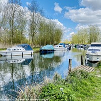 Buy canvas prints of Boats at Paper mill Lock  by Ailsa Darragh