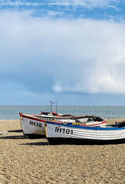 Boats on Aldeburgh Beach, Suffolk  Picture Board by Ailsa Darragh