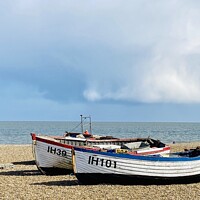 Buy canvas prints of Boats on Aldeburgh Beach, Suffolk  by Ailsa Darragh