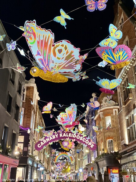 Carnaby Street Christmas Lights  Picture Board by Ailsa Darragh