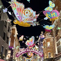 Buy canvas prints of Carnaby Street Christmas Lights  by Ailsa Darragh