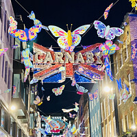 Buy canvas prints of Carnaby Street Christmas Lights London by Ailsa Darragh