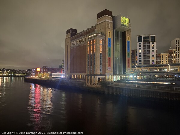 The Baltic Night View, Gateshead Picture Board by Ailsa Darragh