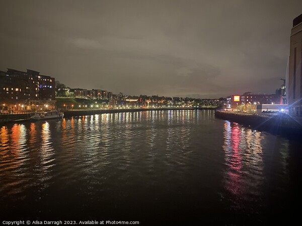 Gateshead night view Picture Board by Ailsa Darragh